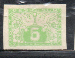 CZECHOSLOVAKIA CESKA CECOSLOVACCHIA 1919 1920 SPECIAL DELIVERY STAMPS DOVES 5h MH - Timbres De Service