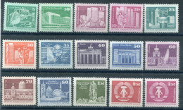 DDR 1980-81 Buildings Definitives Small Format  MNH / ** - Neufs