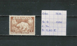 (TJ) Groenland 1938 - YT 9 (postfris/neuf/MNH) - Ongebruikt