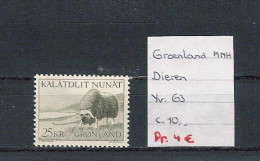 (TJ) Groenland 1969 - YT 63 (postfris/neuf/MNH) - Neufs