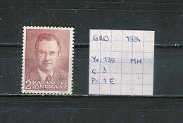 (TJ) Groenland 1984 - YT 139 (postfris Met Plakker/neuf Avec Charnière/MH) - Unused Stamps