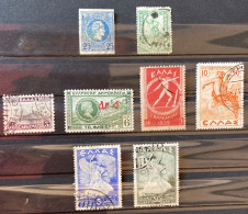 3.45 Grèce - Collection 8 Timbres Anciens Semi-modernes -Lot 1889-1945 : 82 149 357 399 PA26 447 510 513 - états Divers - Collezioni