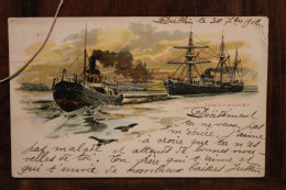 AK 1902 Cpa Dublin Ireland Litho Icebreaker Steamship Brise Glace Ship Bateaux - Otros & Sin Clasificación