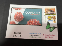 7-10-2023 (3 U 32 A) COVID-19 In China (Hong Kong) - 2 Years Ago... (COVID -19 Stamp From M/s) - Maladies