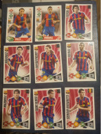 CARTES  FOOT  BARCA  PANINI  ADRENALYN  TEMPORADA  2007/08  09/10 10/11 //  PARFAIT  ETAT  //  1er  CHOIX  // 17 Cartes - Trading Cards