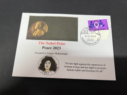 7-10-2023 (3 U 32A) Nobel Peace Prize Awarded In 2023 - 1 Cover -  OZ Women Stamp (postmarked 6-10-2022) - Otros & Sin Clasificación