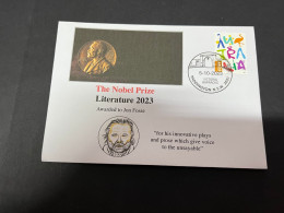 7-10-2023 (3 U 32) Nobel Literature Prize Awarded In 2023 - 1 Cover -  OZ Stamp (postmarked 5-10-2022) - Andere & Zonder Classificatie