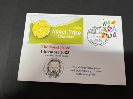 7-10-2023 (3 U 32) Nobel Literature Prize Awarded In 2023 - 1 Cover -  OZ Stamp (postmarked 5-10-2022) - Sonstige & Ohne Zuordnung