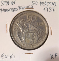 SPAIN  - 50 PESETAS  1957 - XF - 2 Pesetas