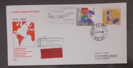 40 Ans Ligne Aérienne Brésil Allemagne -  1934/  1974   -  LUXE  -  Cachets Recto/verso - Storia Postale