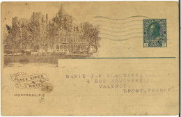 Canada - Montréal - Place Viger Hotel - Canadian Pacific Railway Company - Entier Postal 1 Cent Vert - 1903-1954 Reyes