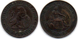 MA 26507 / Espagne - Spain - Spanien 2 Centimos 1870 OM TTB - Primeras Acuñaciones