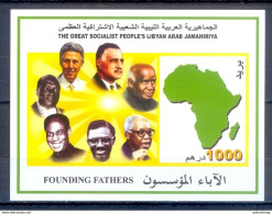 Libya - 2007- Personalities First Presidents Of Independent African States . Souvenir Sheet - Libye