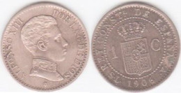 MA 26535 / Espagne - Spain -Spanien 1 Centimo 1906 SL-V TTB+ - Primeras Acuñaciones