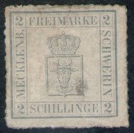 2 Shilling Hellgrau - Schwerin Nr. 6 B Ungebraucht Mit Gummi - Mecklenburg-Schwerin