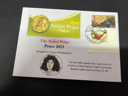 7-10-2023 (3 U 32A) Nobel Peace Prize Awarded In 2023 - 1 Cover - Nobel Germany + OZ Stamp (postmarked 6-10-2022) - Sonstige & Ohne Zuordnung