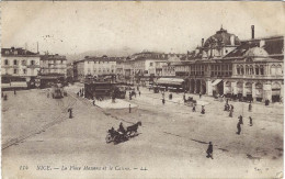 Nice La Place Masséna Et Le Casino 1918 Animée - Places, Squares