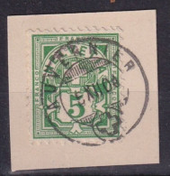 Ziffer 65B, 5 Rp.grün  AUVERNIER        1904 - Oblitérés