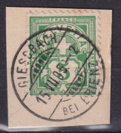 Ziffer 65B, 5 Rp.grün  GIESSBACH BEI BRIENZ        1905 - Gebraucht