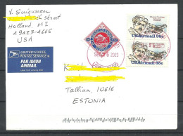 USA 2023 Air Mail Cover To ESTONIA O Holland (MI) - Covers & Documents