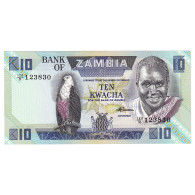 Billet, Zambie, 10 Kwacha, Undated (1980-88), KM:26e, NEUF - Sambia