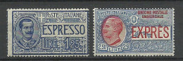 ITALY Italia 1908 & 1926 Michel 247 - 248 * Eilmarken Expres - Express Mail