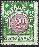 NEW ZEALAND 1926 KGV 2d Carmine & Green Postage Due SGD31 Used - Nuevos
