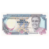 Billet, Zambie, 10 Kwacha, Undated (1989-91), Undated, KM:31b, NEUF - Zambia