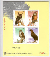 Macau 1993, Bird, Birds, Owl, M/S Of 4v, MNH** - Hiboux & Chouettes