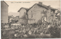 LENS VALAIS  LA PROCESSION 1912 - Lens