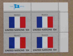 Ny80-02 : Nations-Unies (N-Y) - Drapeaux Des Etats Membres De L'ONU, France Avec Une Vignette "FLAG SERIES" - Neufs