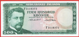 Islande - Billet De 500 Kronur - Hannes Hafstein - 29 Mars 1961 - P45a - Neuf - Islanda