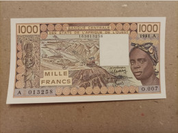 Billete De Costa De Marfil De 1000 Francos, Año 1981, Serie A, UNC - Côte D'Ivoire