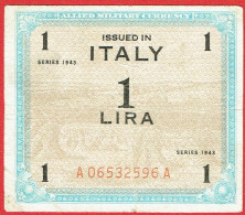 Italie - Billet De 1 Lira - Occupations Alliés - Séries 1943 - M10b - Geallieerde Bezetting Tweede Wereldoorlog