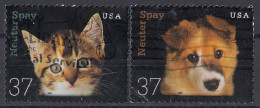 UNITED STATES 3644-3645,used - Chats Domestiques