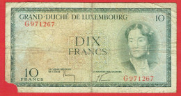 Luxembourg - Billet De 10 Francs - Grande-Duchesse Charlotte - Non Daté (1954) - P48a - Luxemburgo