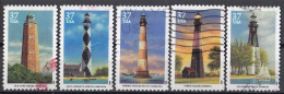 UNITED STATES 3746-3750,used,lighthouses - Gebruikt