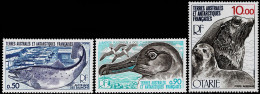 TAAF 1977 Mi 117-119 ANTARCTIC ANIMALS MINT STAMPS ** - Neufs