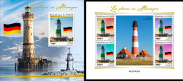 Niger 2022, Lighthouse In Germany II, 4val In BF+BF - Niger (1960-...)