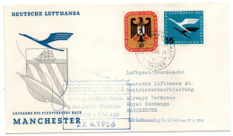 FFC Lufthansa  Hambourg-Frankfurt-Manchester-Shannon-Montreal-Chicago  27/04/1956 - Primi Voli