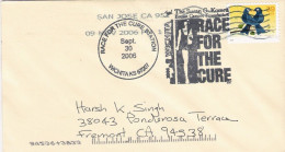 "Race For The Cure"-US Pictorial Postmark, Genuinely Used Domestic Cover, 2006 - Maladies