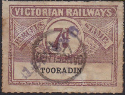 VICTORIAN 1917 RAILWAY 7d PARCEL REVENUE - Fiscales