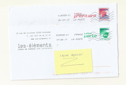 PAP LETTRE VERTE + LETTRE PRIORITAIRE - PAP:  Varia (1995-...)