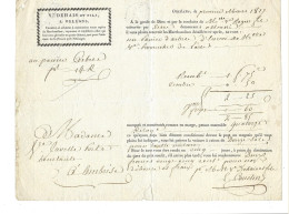 Lettre De Voiture  1817 Transport Paris à Amboise Par Un Voiturier ( Voie De Terre ) D'Orléans  - Timbres Fiscaux - Sonstige & Ohne Zuordnung