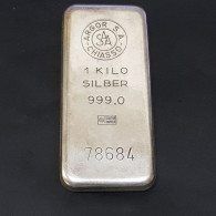 Switzerland Argor SA - 1 Kg .999 Fine Silver Bullion - Numbered 78684 - Sammlungen