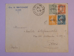 DC10 ALGERIE BELLE LETTRE RR  1925   ALGER A GENOVA TALIA   ++AFF.  INTERESSANT++ ++ - Cartas & Documentos