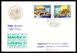 FFC Lufthansa Et Malev  Budapest-Franfurt  28/10/1987 - Cartas & Documentos