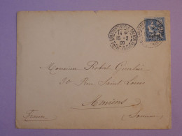 DC10  TURQUIE LEVANT BELLE LETTRE  RR 1909  CONSTANTINOPLE A AMIENS + MOUCHON SURCHARGES  +AFF.  INTERESSANT++ ++ - Covers & Documents