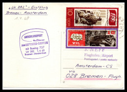 FFC Lufthansa  Bremen-Amsterdam  01/04/1968 - Airmail