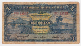 Trinidad & Tobago 1 Dollar 1943 P-5c VF - Trindad & Tobago